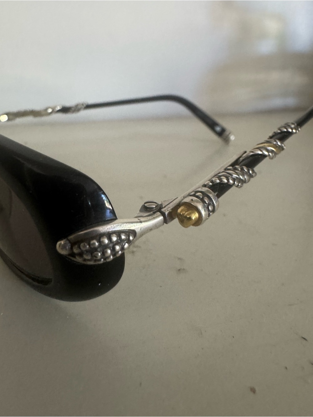 Brighton Ribbon in the Sky Sung Black Silver Scrollwork Retired - Picture 3 of 8